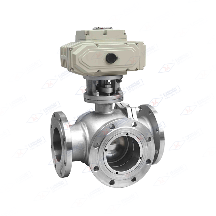电动三通法兰球阀