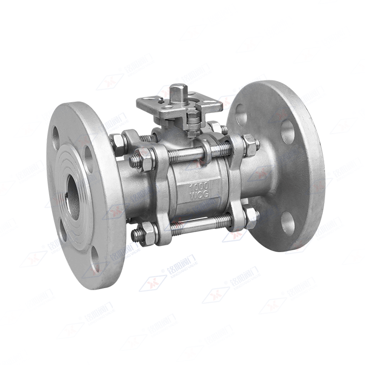 三片式高平台法兰球阀